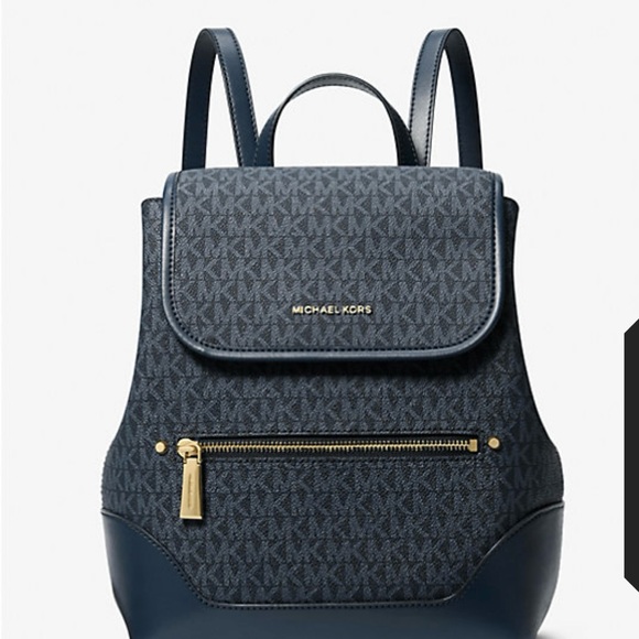 Michael Kors Navy/Admiral Harrison MD Backpack - Picture 1 of 12